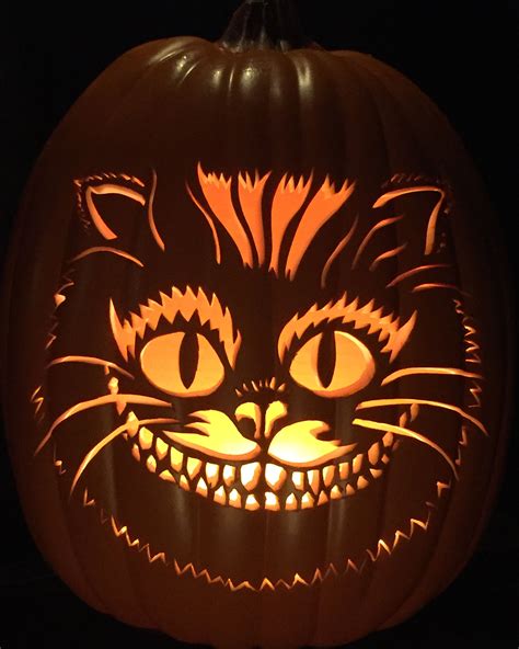 Download & Print Now. . Pumpkin cheshire cat